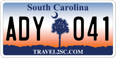 SC license plate ADY041