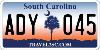 SC license plate ADY045