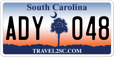 SC license plate ADY048
