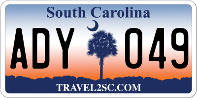 SC license plate ADY049