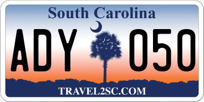 SC license plate ADY050