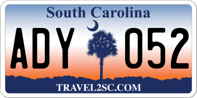 SC license plate ADY052