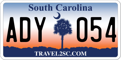 SC license plate ADY054