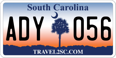 SC license plate ADY056