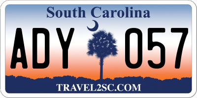 SC license plate ADY057