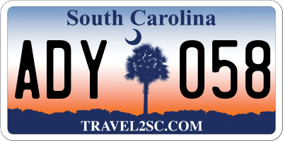SC license plate ADY058