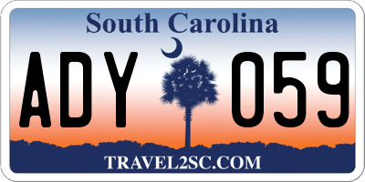 SC license plate ADY059