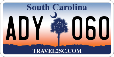 SC license plate ADY060
