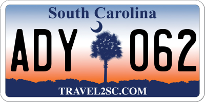 SC license plate ADY062