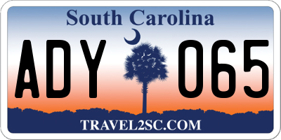 SC license plate ADY065