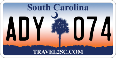 SC license plate ADY074