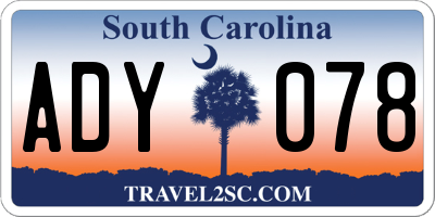 SC license plate ADY078