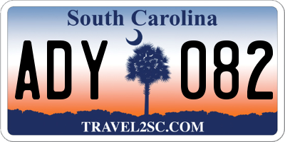 SC license plate ADY082