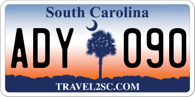 SC license plate ADY090