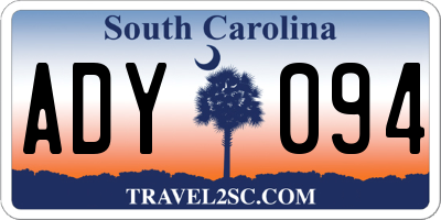 SC license plate ADY094