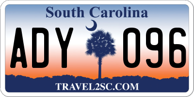 SC license plate ADY096