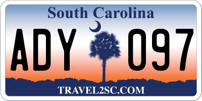 SC license plate ADY097