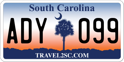 SC license plate ADY099