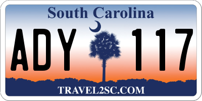 SC license plate ADY117