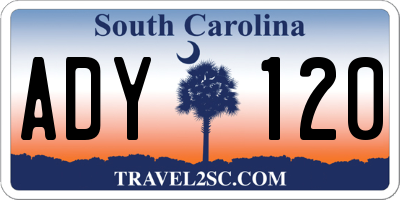 SC license plate ADY120