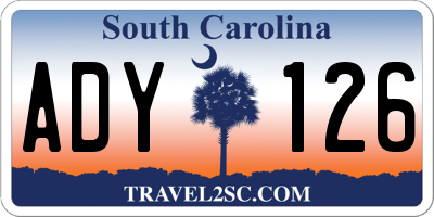 SC license plate ADY126