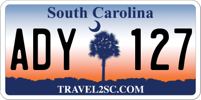 SC license plate ADY127
