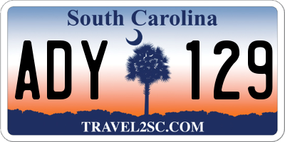 SC license plate ADY129