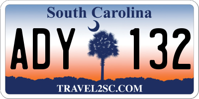 SC license plate ADY132
