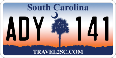 SC license plate ADY141