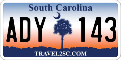 SC license plate ADY143