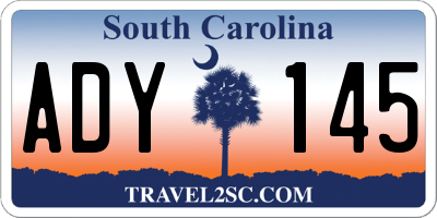 SC license plate ADY145