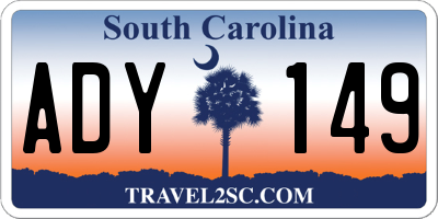 SC license plate ADY149