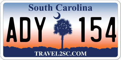 SC license plate ADY154