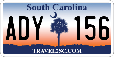 SC license plate ADY156