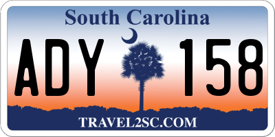 SC license plate ADY158