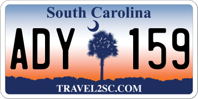SC license plate ADY159
