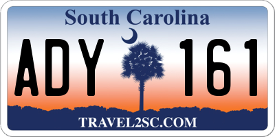 SC license plate ADY161