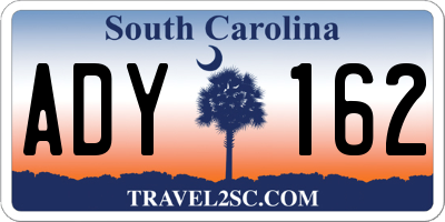 SC license plate ADY162
