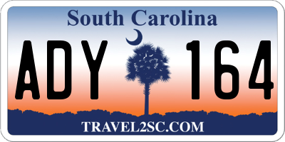 SC license plate ADY164