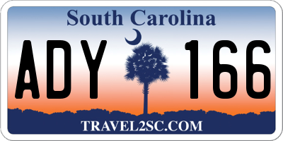 SC license plate ADY166