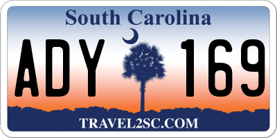 SC license plate ADY169