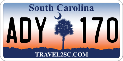 SC license plate ADY170