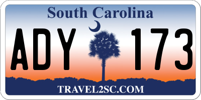 SC license plate ADY173
