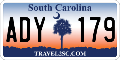 SC license plate ADY179