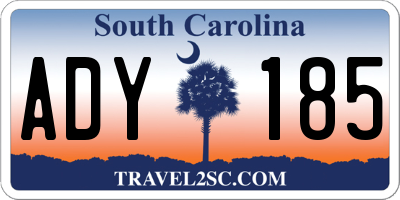 SC license plate ADY185
