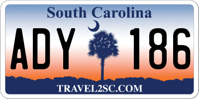 SC license plate ADY186