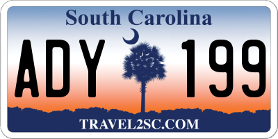 SC license plate ADY199