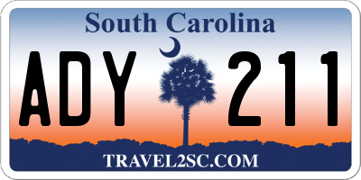 SC license plate ADY211