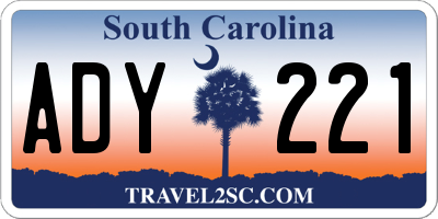 SC license plate ADY221