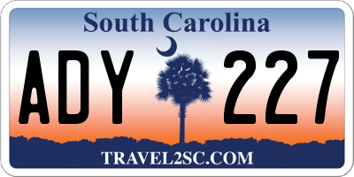 SC license plate ADY227